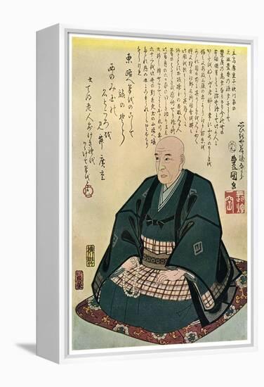 Memorial Portrait of Hiroshige, 1858-Utagawa Kunisada-Framed Premier Image Canvas