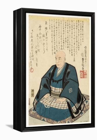 Memorial Portrait of Utagawa Hiroshige, 1858-Utagawa Kunisada-Framed Premier Image Canvas