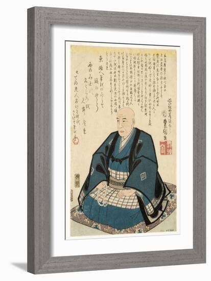 Memorial Portrait of Utagawa Hiroshige, 1858-Utagawa Kunisada-Framed Giclee Print