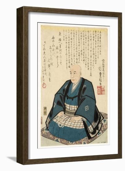 Memorial Portrait of Utagawa Hiroshige, 1858-Utagawa Kunisada-Framed Giclee Print