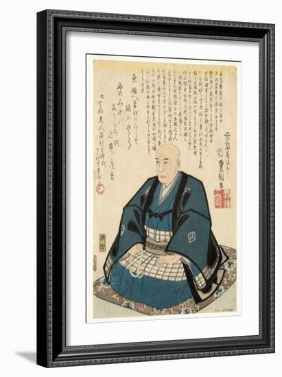 Memorial Portrait of Utagawa Hiroshige, 1858-Utagawa Kunisada-Framed Giclee Print