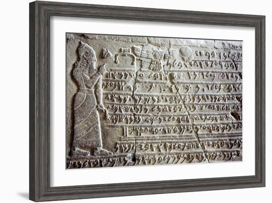 Memorial stone of Kilamuwa King of Sam'al, c850 BC. Artist: Unknown-Unknown-Framed Giclee Print