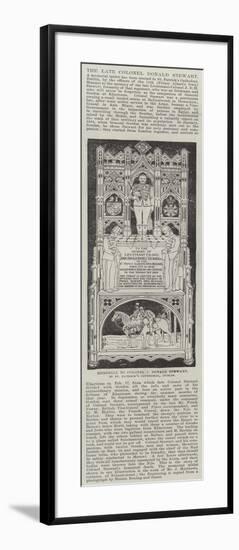 Memorial to Colonel J Donald Stewart, in St Patrick's Cathedral, Dublin-null-Framed Giclee Print