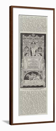 Memorial to Colonel J Donald Stewart, in St Patrick's Cathedral, Dublin-null-Framed Giclee Print