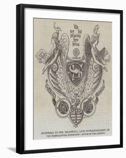 Memorial to Colonel Shadwell-null-Framed Giclee Print