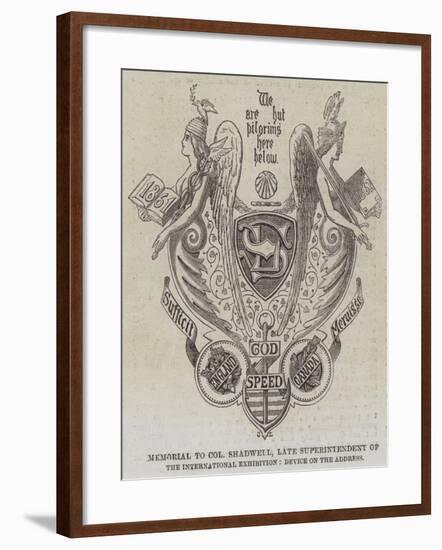 Memorial to Colonel Shadwell-null-Framed Giclee Print