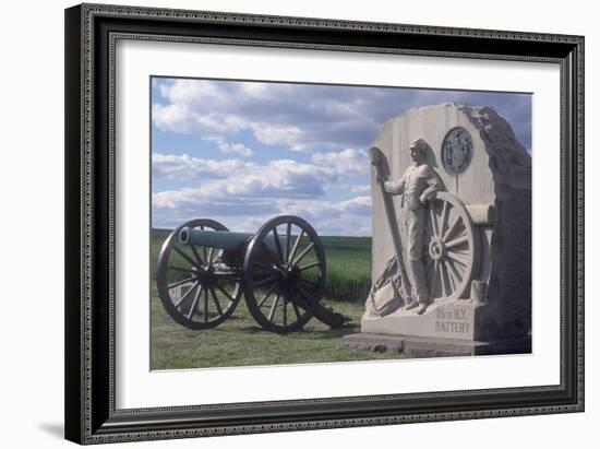 Memorial to the 15th New York Battery, Gettysburg Battlefield-null-Framed Photographic Print