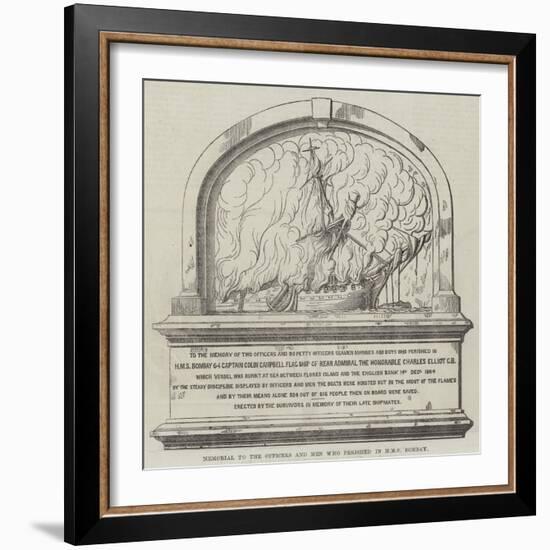 Memorial to the Officers and Men Who Perished in HMS Bombay-null-Framed Giclee Print