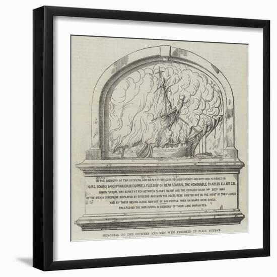 Memorial to the Officers and Men Who Perished in HMS Bombay-null-Framed Giclee Print