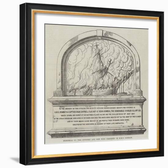 Memorial to the Officers and Men Who Perished in HMS Bombay-null-Framed Giclee Print