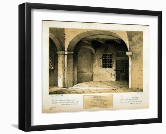 Memorial to Torquato Tasso, engraved by T.C. Dibdin after a 1846 painting-Carlo Grubacs-Framed Giclee Print