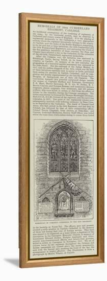 Memorials in Carlisle Cathedral to the 34th Regiment-Frank Watkins-Framed Premier Image Canvas