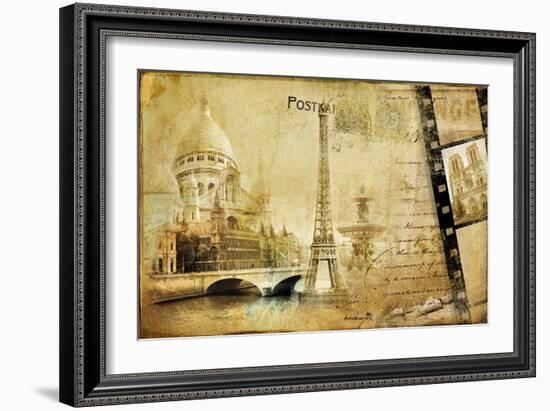 Memories About Paris.. Vintage Photoalbum Series-Maugli-l-Framed Art Print