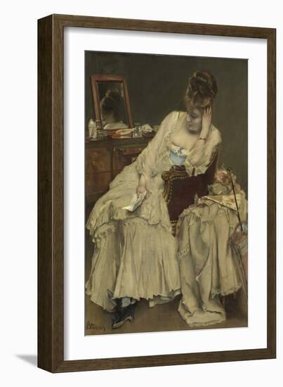 Memories and Regrets, C.1874 (Oil on Canvas)-Alfred Emile Stevens-Framed Giclee Print