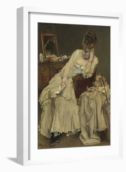 Memories and Regrets, C.1874 (Oil on Canvas)-Alfred Emile Stevens-Framed Giclee Print