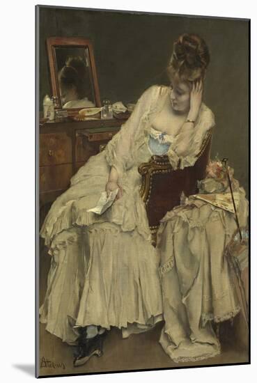 Memories and Regrets, C.1874 (Oil on Canvas)-Alfred Emile Stevens-Mounted Giclee Print