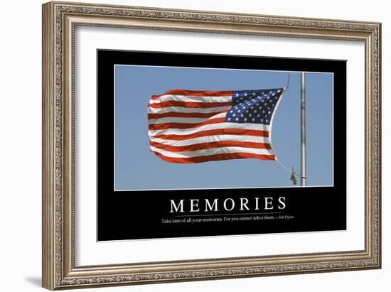 Memories: Inspirational Quote and Motivational Poster-null-Framed Photographic Print