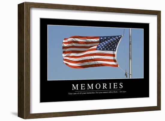 Memories: Inspirational Quote and Motivational Poster-null-Framed Photographic Print