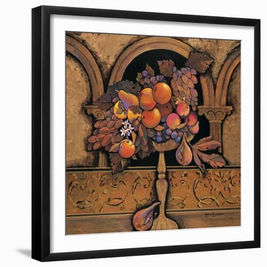 Memories of Provence, Grapes and Persimmons-Karel Burrows-Framed Art Print