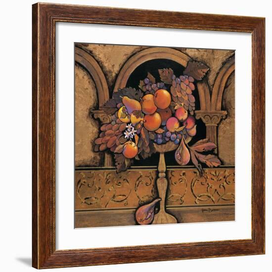 Memories of Provence, Grapes and Persimmons-Karel Burrows-Framed Art Print