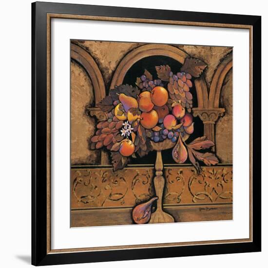 Memories of Provence, Grapes and Persimmons-Karel Burrows-Framed Art Print