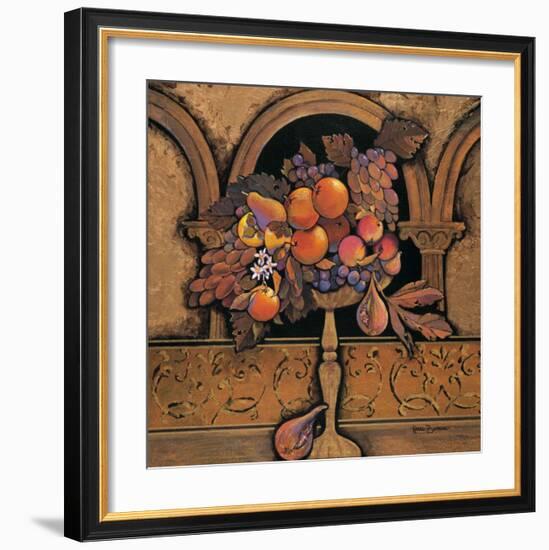 Memories of Provence, Grapes and Persimmons-Karel Burrows-Framed Art Print