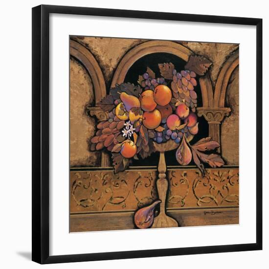 Memories of Provence, Grapes and Persimmons-Karel Burrows-Framed Art Print