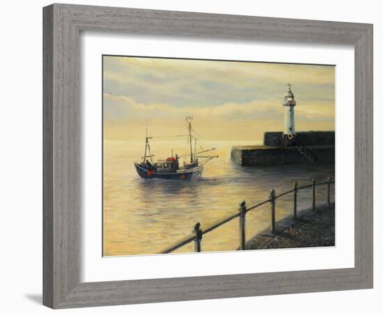 Memories Of The Old Lighthouse-kirilstanchev-Framed Art Print