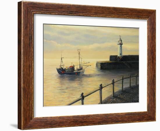 Memories Of The Old Lighthouse-kirilstanchev-Framed Art Print