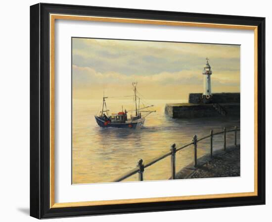 Memories Of The Old Lighthouse-kirilstanchev-Framed Art Print