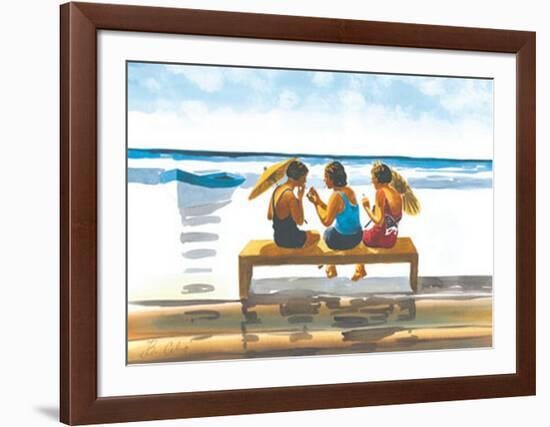 Memories on the Shore V-Irene Celic-Framed Art Print