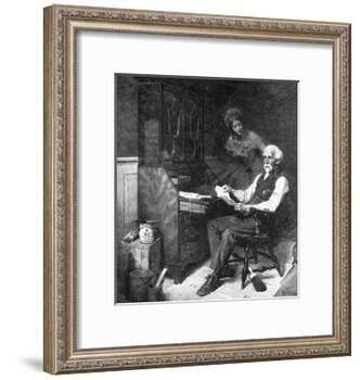 Memories (or Elderly Gentleman Reminded of a Past Love)-Norman Rockwell-Framed Giclee Print