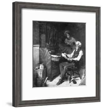 Memories (or Elderly Gentleman Reminded of a Past Love)-Norman Rockwell-Framed Giclee Print