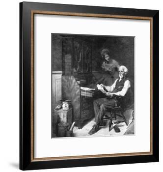 Memories (or Elderly Gentleman Reminded of a Past Love)-Norman Rockwell-Framed Giclee Print