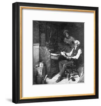 Memories (or Elderly Gentleman Reminded of a Past Love)-Norman Rockwell-Framed Giclee Print