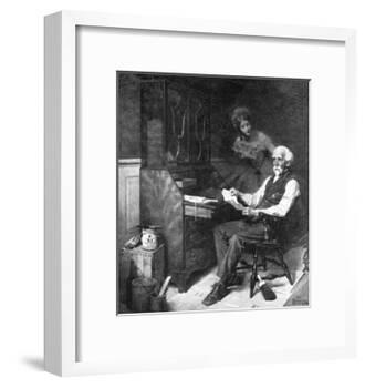 Memories (or Elderly Gentleman Reminded of a Past Love)-Norman Rockwell-Framed Giclee Print