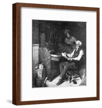 Memories (or Elderly Gentleman Reminded of a Past Love)-Norman Rockwell-Framed Giclee Print
