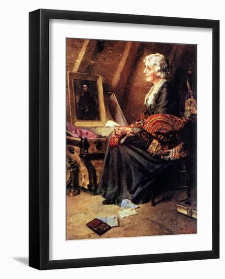 Memories (or Woman Reading Love Letters in Attic)-Norman Rockwell-Framed Giclee Print