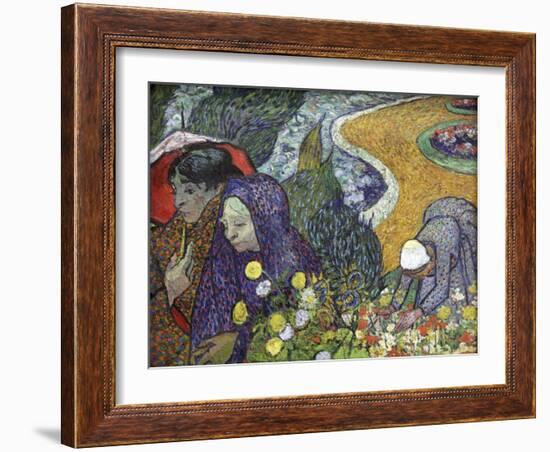 Memory of the Garden at Etten (Ladies of Arle), 1888-Vincent van Gogh-Framed Giclee Print