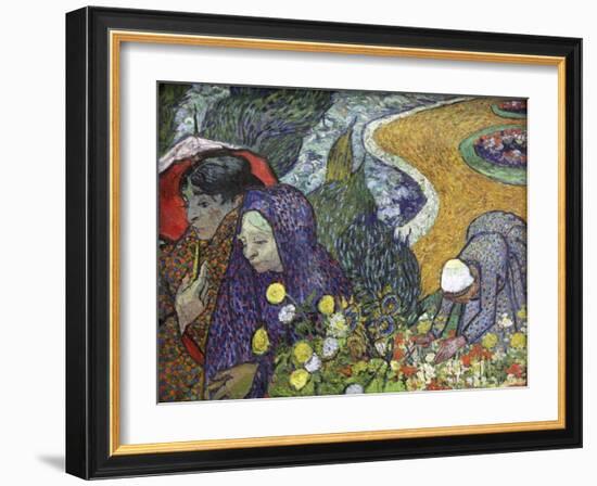 Memory of the Garden at Etten (Ladies of Arle), 1888-Vincent van Gogh-Framed Giclee Print