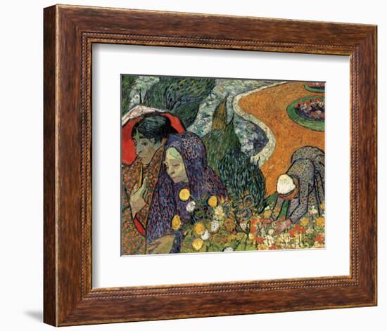 Memory of the Garden at Etten (Ladies of Arles), 1888-Vincent van Gogh-Framed Art Print