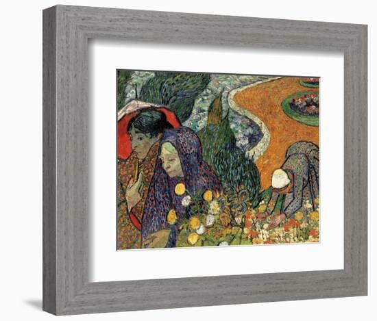 Memory of the Garden at Etten (Ladies of Arles), 1888-Vincent van Gogh-Framed Art Print