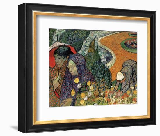 Memory of the Garden at Etten (Ladies of Arles), 1888-Vincent van Gogh-Framed Art Print