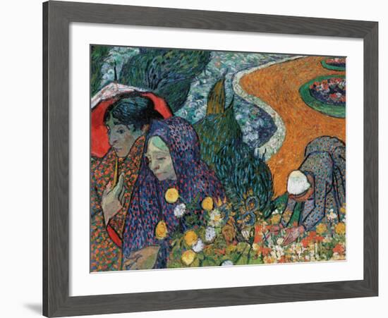Memory of the Garden at Etten - Ladies of Arles-Vincent Van Gogh-Framed Premium Giclee Print