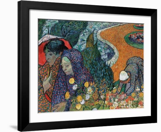 Memory of the Garden at Etten - Ladies of Arles-Vincent Van Gogh-Framed Premium Giclee Print