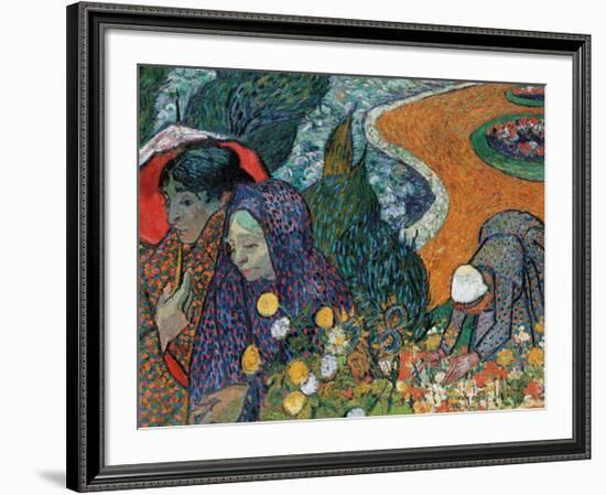 Memory of the Garden at Etten - Ladies of Arles-Vincent Van Gogh-Framed Premium Giclee Print