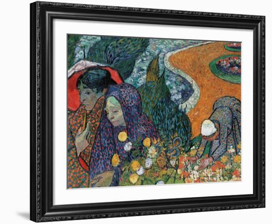 Memory of the Garden at Etten - Ladies of Arles-Vincent Van Gogh-Framed Premium Giclee Print