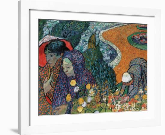 Memory of the Garden at Etten - Ladies of Arles-Vincent Van Gogh-Framed Premium Giclee Print