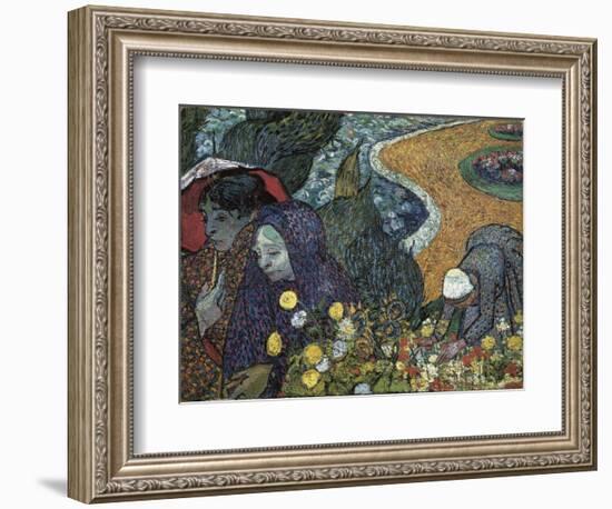 Memory of the Garden at Etten (Ladies of Arles)-Vincent van Gogh-Framed Art Print