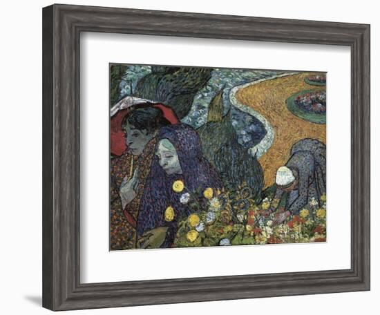 Memory of the Garden at Etten (Ladies of Arles)-Vincent van Gogh-Framed Art Print